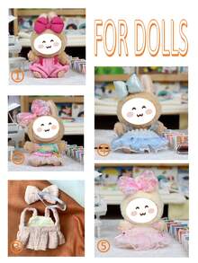 1件娃娃衣服，适合15-25厘米的娃娃，娃娃配件，适合BJD娃娃和大多数娃娃，娃娃用品，时尚配饰，价格实惠的娃娃服装 - 彩色 - 查看 6