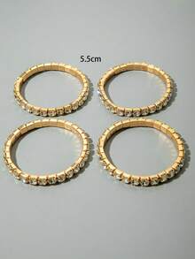 imoli 1pc Minimalist Chic Metal Elastic Claw Chain Bracelet, Elegant Versatile Jewelry Set For Women, Suitable For Daily Wear, Dates, Parties, Gifts - Multicolor - View 9