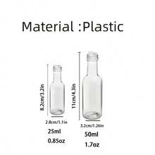 3/27pcs Birthday Mini Wine Bottles, Beverage Dispensing Bottle Plastic Material Transparent To See Contents, Equipped With Lids And Labels, Suitable For Gift-Giving, Various Liquid Containers, Ideal For Birthday Parties, Full-Moon Feasts, New Year, Weddings, Anniversaries, Picnics, Weekend Gatherings, Dining Table Decoration, Cinemas And Decorations For Parties Of All Sizes - Transparent 1 - View 9