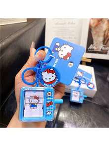 Móc khóa máy hoạt hình phát sáng hình trái tim Sanrio Hello Kitty - Móc khóa đèn nhấp nháy hoạt hình dễ thương chính thức, Thiết kế hiệu ứng ánh sáng hình trái tim và hiệu ứng hoạt hình, Chất liệu ABS bền bỉ với móc khóa chắc chắn, Phụ kiện nhân vật dễ thương cho túi xách, chìa khóa, điện thoại, Mặt dây chuyền đèn LED sáng tạo, Quà tặng hoàn hảo cho các cô gái tuổi teen hâm mộ Sanrio, Móc khóa đồ chơi trang trí độc quyền xuyên biên giới của SHEIN - Nhiều màu - Xem 2