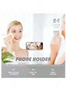 1 Silicone Suction Cup Phone Grip, Suction Phone Holder, Selfie And Video Hands-Free Sticky Phone Grip, Phone Finger Grip - 彩色 - 查看 5