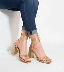 Women Heeled Sandals - 金色 - 查看 3