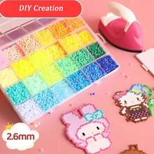 24/48/72/96 Colors 2.6mm Multicolor Glass Rice Beads - Vibrant Jewelry Making Materials, Ideal For DIY Projects And Heat-Resistant Bead Press Tools - Premium Multicolor Set, Essential Handicraft Tool Kit - Multicolor - View 5