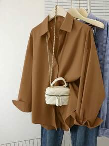 New Fall Fashion Clothes For Plus Size Women Tops Long Sleeve Button Down Shirt Dressy Tops And Blouses