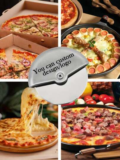 Cortador de pizza personalizado con diseño único, rueda cortadora de pizza con cubierta protectora para la cuchilla - regalo perfecto para amantes de la pizza, chefs de hogar y entusiastas de la comida - ideal para cumpleaños, bodas, aniversarios y calentamientos de casa - recuerdos de boda