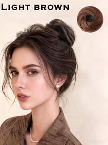 Elegant Women's Hair Accessory, 4 Inch Elastic Clip-In Hair Extensions, Heat Resistant, Versatile Design, Suitable For All Hair Types, Secure Fit, Perfect For Daily Wear And Various Occasions. - Multicolor - View 18