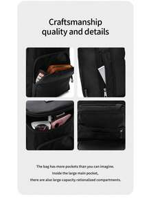 حقيبة صدر متعددة الوظائف ذات سعة كبيرة للرجال - ضرورية للتنقل الحضري، كل في واحد للرحلات التجارية بدون عناء