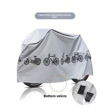 2025新款升级单层摩托车/自行车/踏板车罩（尺寸：常规/S/M，适用于1.2-2.2米长的车辆），经典灰色，3D立体剪裁设计，0.8毫米厚三层复合材质（防水PEVA外层），底部防风松紧带
