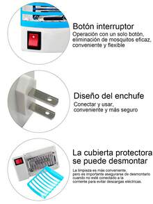 2 piezas Lampara Mata Mosquitos Repelente Eléctrico Elimina Mosquito Insectos Moscas, Lampara Para Matar Mosquitos E Insectos,Raqueta mata mosquitos con luz UV, lámpara portátil mata insectos para el hogar, exterior, coche, camping, viajes, hotel - Repelente de plagas. - Multicolor (2 piezas) - Ver 11