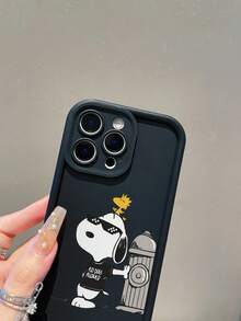 A Cartoon Anime SNOOPY Sky Eye Step Black Phone Case, Shockproof Tpu Material Phone Case Can Be Given As A Holiday Gift. It Is Suitable For Apple Phones, And The New Model Is Suitable For IPhone13/14/15/16/17Pro Max Phone Case - Nhiều màu - Xem 6