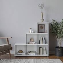 6-Cube Step Shelving Unit - Grey - View 10