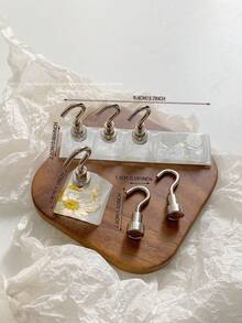 亚克力极光彩虹色矩形钻石形状美甲展示架，树脂水晶珠水钻复古韩国花朵激光 DIY 家居和户外女士母亲姐妹妻子女友婚礼美甲沙龙美容情人节使用