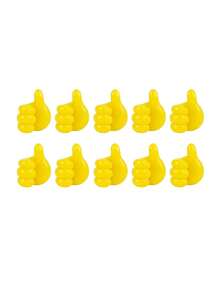 1 cái/5 cái/10 cái/20 cái Móc treo tường hình ngón tay cái (Màu ngẫu nhiên) - Màu vàng - Xem 8
