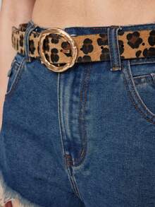 1pc Leopard Print Women's Belt, Suitable For Pairing With Shorts - Belt - View 6