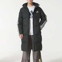Adidas [Men's Sports Suit] 3S L DOWN JKT Long Jacket/Down Jacket, Duck Down, 80%+ Down Content; M 3S FL TC PT Knitted Fleece-Lined Casual Training Outdoor Running Pants - Black - View 2