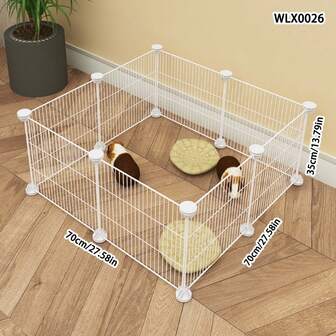 Kaninstängsel, Anpassningsbar montering, Järnstängsel för husdjur, Förstärkt järnnät för ekorre, Bur för små husdjur, Valpstaket mot rymning