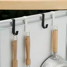 2/4 Stück Schranktürenhaken, Aufbewahrungsregale, Badezimmerregale, Weihnachtskranz, Kleiderbügel, Aufbewahrungsregale, Handtuch- & Schlüsselhaken, geeignet für Küchenschränke, Badezimmer und Schlafzimmertüren, praktische Aufhängehaken - Verschiedenfarbig - Übersicht 7