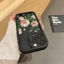 A Stylish Artistic Floral Phone Case, Compatible With Apple  Models 6/7/8/X/Xs/Xr/Xs Max/11/12/13/14/15/16 Pro,Suitable For 17/17 Air/17 Pro/17 Pro Max/16 Pro Max/15 Pro Max/14 Pro Max/13 Pro Max/12 Pro Max/11 Pro Max , Compatible With Samsung Galaxy Series A54/A53 - màu đen - Xem 8