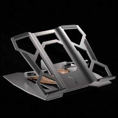 Lenovo 拯救者 Z7 辦公室學習散熱支架 無段高度調整 視線平視設計 緩解頸椎壓力 金屬質感 鏤空通風 防滑防刮