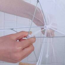 3/2/1 Pcs White Lace Food Cover, Foldable Dust-Proof Fly-Proof Umbrella Food Mesh Cover, Reusable For Dining Table, Kitchen, Picnic, BBQ, Party - White - View 6