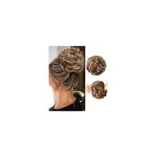 Messy Bun Hair Piece Hair Bun Wavy Curly Scrunchies Chignon Ponytail Hair Extensions Fake Hair Bun Extensions Synthetic Tousled Updo Hairpieces For Women(Light Brown Mix Blonde),LightBrownMixBlonde - 淺棕色混金色 - 查看 1