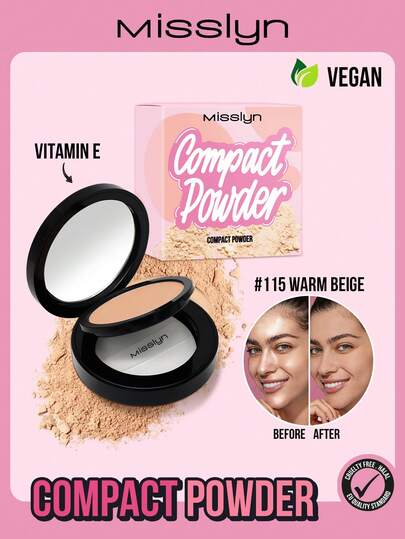  MISSLYN 轻盈控油定妆粉，哑光无瑕持久粉饼，针对肌肤的高遮瑕粉底粉，控油无瑕全覆盖轻盈粉饼，柔雾妆效，打造更光滑的妆容