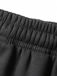 女士保暖保暖运动裤，保暖防风，适合健身运动，秋冬季穿着 - 黑色 - 查看 4