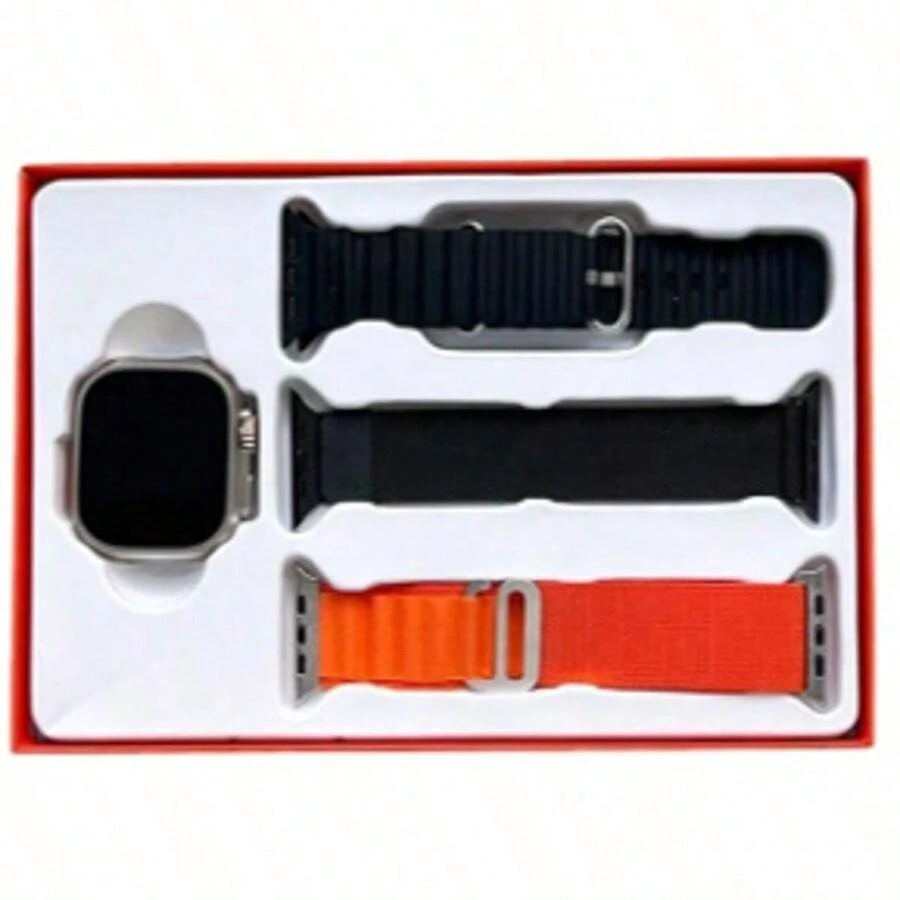 Reloj inteligente s9ultra 3 Correa Bluetooth llamada frecuencia cardíaca carga inalámbrica smartwatch - Negro - Ver 1