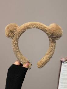 Bộ 3 chiếc/1 chiếc Băng đô tai gấu bông hoạt hình màu đen/trắng/nâu cà phê, chất lượng cao, rộng 18cm/7.08in, kiểu dáng đơn giản, thanh lịch, dễ thương như công chúa, phù hợp cho phụ nữ sử dụng hàng ngày, trang điểm, đi làm, du lịch, đi học, dự tiệc, nghỉ lễ, làm quà tặng, phụ kiện tóc, băng đô cài tóc. - Nhiều màu - Xem 7