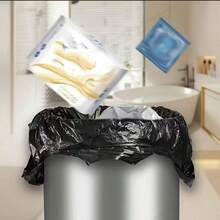 100pcs Black Garbage Bags, Made Of Durable PE Material, With Handles And Tear Lines.