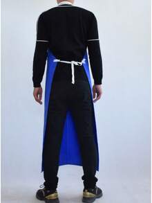 PVC Heavy Duty Rubber Apron Oil Resistant Men Kitchen Work Bib Aprons Unisex - Blue - View 2
