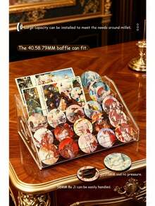 1 pieza Soporte para exhibición de tarjetas, Soporte vertical acrílico para tarjetas de felicitación, Estante acrílico transparente multicapa adecuado para tarjetas calificadas por PSA, tarjetas de béisbol y exhibiciones de tarjetas postales y pegatinas - transparente - Ver 4