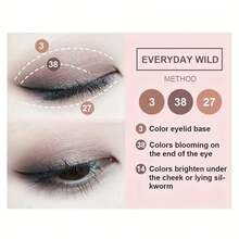 40 Colors Eyeshadow Palette With Makeup Brush, Long-Lasting Waterproof Makeup Kit With Natural & Highlighter Shades, Shimmer & Matte Shades, Earth Tones & Soft Hues, Ideal Gift For New Year, Carnival, Masquerade, Christmas - Earth Color+Brush - 查看 5