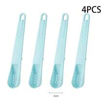 1 chiếc thìa có thể cầm tay đa chức năng, thìa và nĩa lọc hai trong một, nĩa ngâm trái cây, muôi nhà bếp, nhà bếp, vật dụng nhà bếp, thực phẩm, nấu ăn, cắm trại, kỳ nghỉ, bãi biển, trang trí phòng, người tổ chức, bữa tiệc, du lịch. - Màu xanh lam - Xem 8