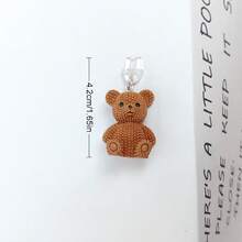 Charm anti-poussière mignon en forme d'ours pour téléphone - universel pour ports & Type-C, décoration anti-poussière adorable, cadeau parfait pour les amateurs d'ours - Multicolore - Voir 4