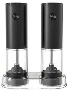 2pcs/Set Electric Salt And Pepper Grinder Set, USB Rechargeable With Warm LED Light, Adjustable Coarseness, Large Capacity Automatic Salt And Pepper Mill For Kitchen, Dining Room, Outdoor Use - Multicolor - View 12