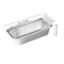 10pcs Heavy Duty Aluminum Foil Pans With Lids, Reusable And Easy To Clean, Suitable For Oven, Baking, Grilling, Food Transport, Lid Design, Reusable Cookware, Aluminum Foil Trays, Roast Turkey, Roast Steak, Lunch Box, Storage Box, Holiday Party Meal Box, Christmas Dinner Box, Outdoor BBQ Utensils, Cooking Display Dishes, Buffet Plates, Disposable Grilling Trays - Silver - View 11