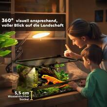 PawHut Glass Terrarium For Reptiles, Raised Floor, Waterproof, Button Lock - 1 - 查看 6