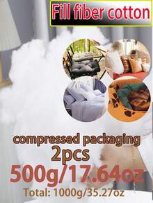 1pc 100g/500g/1000g High Quality Polyester Fiber Filling, Soft & Fluffy With High Elasticity. Premium PP Cotton, Silk-Like Fiber, DIY Filling Material, White Polyester Fiber Filling, Large Capacity, Soft & Fluffy, Highly Elastic Pillow Material, Premium Polyester Fiber Filling, Suitable For Pillows - Multicolor - View 2