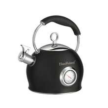 Haus Roland Ấm đun nước bằng thép không gỉ 3 lít, tương thích với bếp ga, bếp lửa và bếp từ, cấu tạo bền chắc, thiết kế trang nhã, đồ dùng nhà bếp hiện đại, dễ vệ sinh. - Be - Xem 11