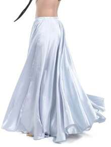 Chân váy maxi khiêu vũ thời trang, chân váy phồng xẻ tà đôi bằng satin dành cho nữ, thích hợp cho múa bụng, flamenco, nhạc rock. - Nhiều màu - Xem 11