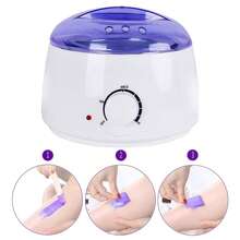 1 Set Calentador de cera Epilator, Adecuado para manos, pies y Body SPA, Incluye olla de cera + frijoles de cera + palitos de madera (color aleatorio de frijoles de cera) - Negro - Ver 2