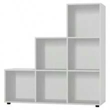 6-Cube Step Shelving Unit - Grey - View 3
