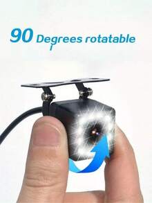 12 LED HD CCD Car Backup Camera, Front & Rear View Camera, Night Vision Wide Angle For Cars, RVs, Parking Monitor