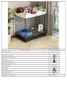 Rabbit Cage With Tray, Convenient Cleaning, Small Pet Cage With Litter Box, Indoor Puppy Villa, Litter Box Separation, Home Use Small Cat Cage - Assembly - View 23