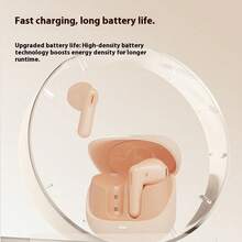 Lenovo سماعات أذن لاسلكية بلوتوث 5.3 من لينوفو شياوشين ماكارون، غشاء ثنائي الحياة 10 مم، عمر بطارية طويل، شحن سريع، انخفاض في التأخير للألعاب، تركيب مريح