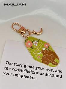 Women's Simple And Elegant Alloy Drip-Painted Twelve Constellation Bag Charm Bag Accessory Suitable For Car Keychains Bag Decorations Student Bags Couple Charms Small Gifts For Best Friends. Key Chain Gifts For Women Stocking Stuffers Teacher Gift Sister Gifts