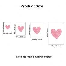 1 pieza/Set Sobre con corazones rosas Ilustración de arte de pared en acuarela, Decoración de póster del Día de San Valentín, Ilustración de amor romántico, Decoración del hogar, Póster de corazón rosa en acuarela, Decoración de pared femenina, Impresión artística para dormitorio, Sin marco - Multicolor - Ver 7