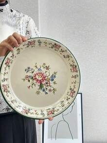 1个圆形烤盘，耐高温，适用于意面、沙拉、甜点和寿司/多功能厨房用具，适合圣诞节烘焙、家庭聚会、烧烤、烘焙面包 - 经久耐用的四季烘焙餐具配件，适合作为圣诞礼物送给亲朋好友 - 彩色 - 查看 9