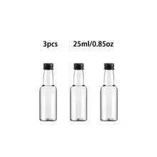 3/27pcs Birthday Mini Wine Bottles, Beverage Dispensing Bottle Plastic Material Transparent To See Contents, Equipped With Lids And Labels, Suitable For Gift-Giving, Various Liquid Containers, Ideal For Birthday Parties, Full-Moon Feasts, New Year, Weddings, Anniversaries, Picnics, Weekend Gatherings, Dining Table Decoration, Cinemas And Decorations For Parties Of All Sizes - Transparent 1 - View 12